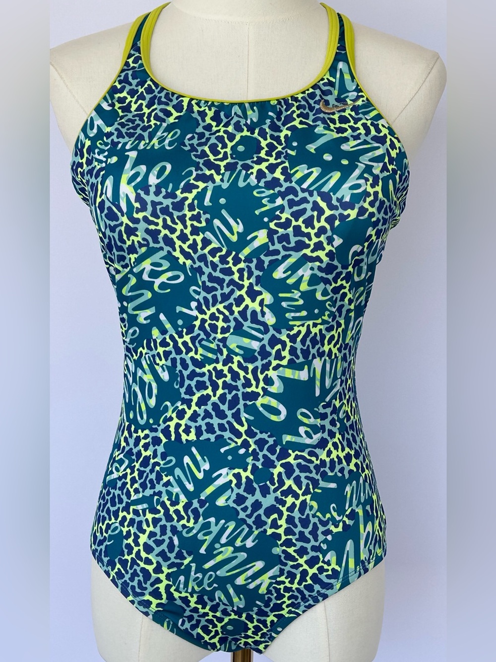 Nike Swim Girls Hyper Web Racerback One Piece Swimsuit Size XL 13-15 Years